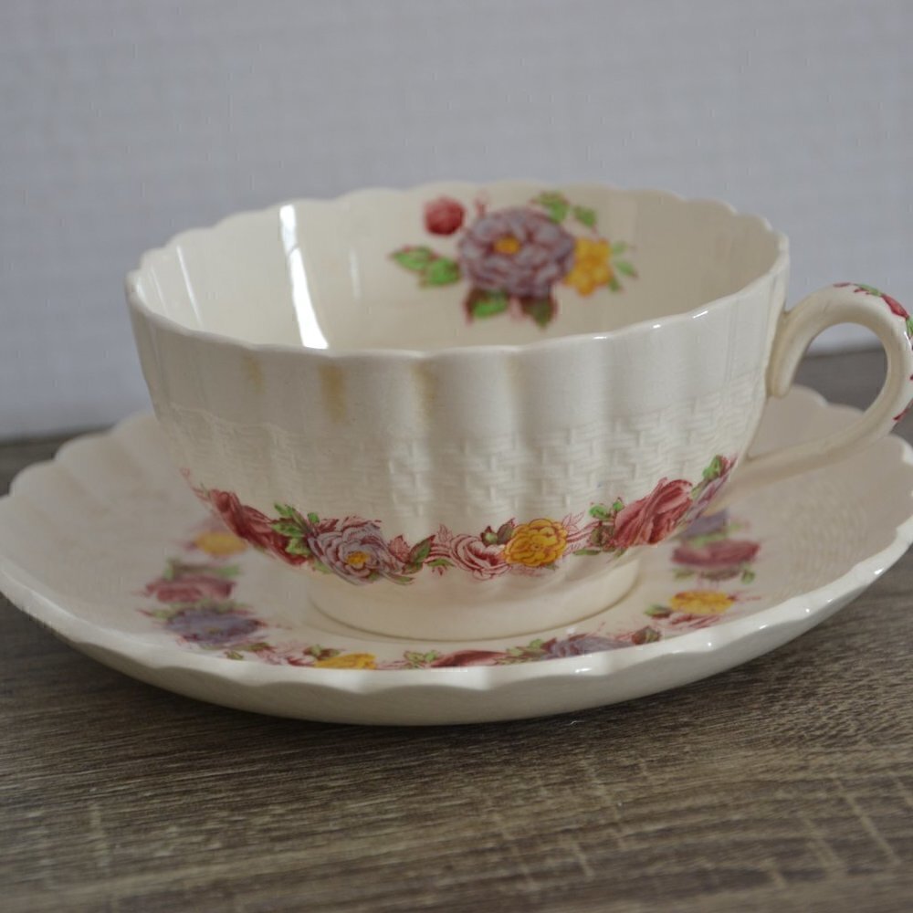 Vtg SPODE Rose Briar Teacup